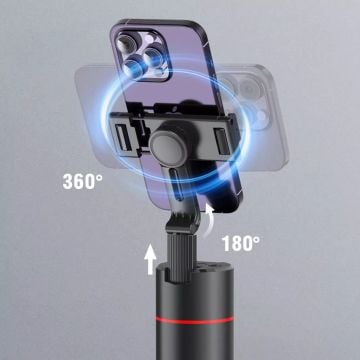 P02 Otomatik Yüz İzleme Tripod 360° Dönüş Uzaktan Kumandalı Telefon Tutucu