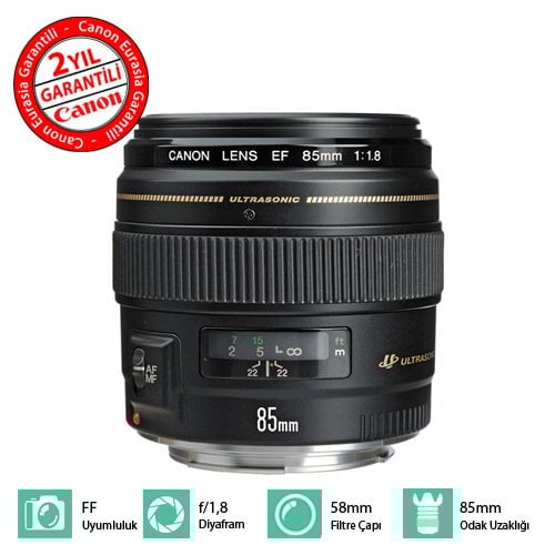 Canon EF 85mm f/1.8 USM Lens