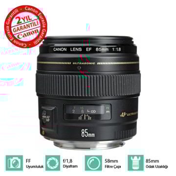 Canon EF 85mm f/1.8 USM Lens