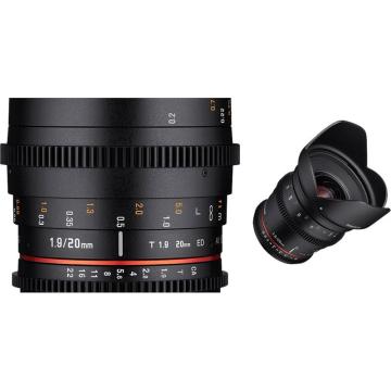 Samyang 20mm T/1.9 Full Frame VDSLR Lens