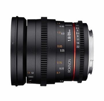 Samyang 20mm T/1.9 Full Frame VDSLR Lens
