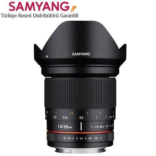 Samyang 20mm f/1.8 ED AS UMC Canon Uyumlu Geniş Açı Lens