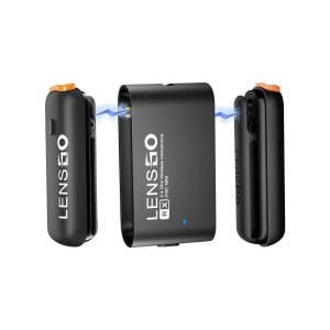 LENSGO 318C Mini İkili Kablosuz Yaka Mikrofonu