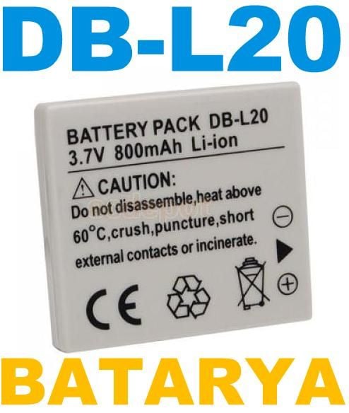 OEM Sanyo DB-L20 Fotoğraf Makinesi Batarya