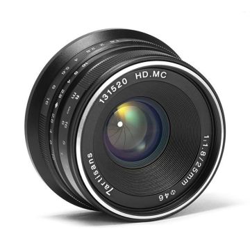 7artisans 25mm F1.8 Manual Focus Prime Fixed Lens M43 (Panasonic,Olympus) - Gümüş