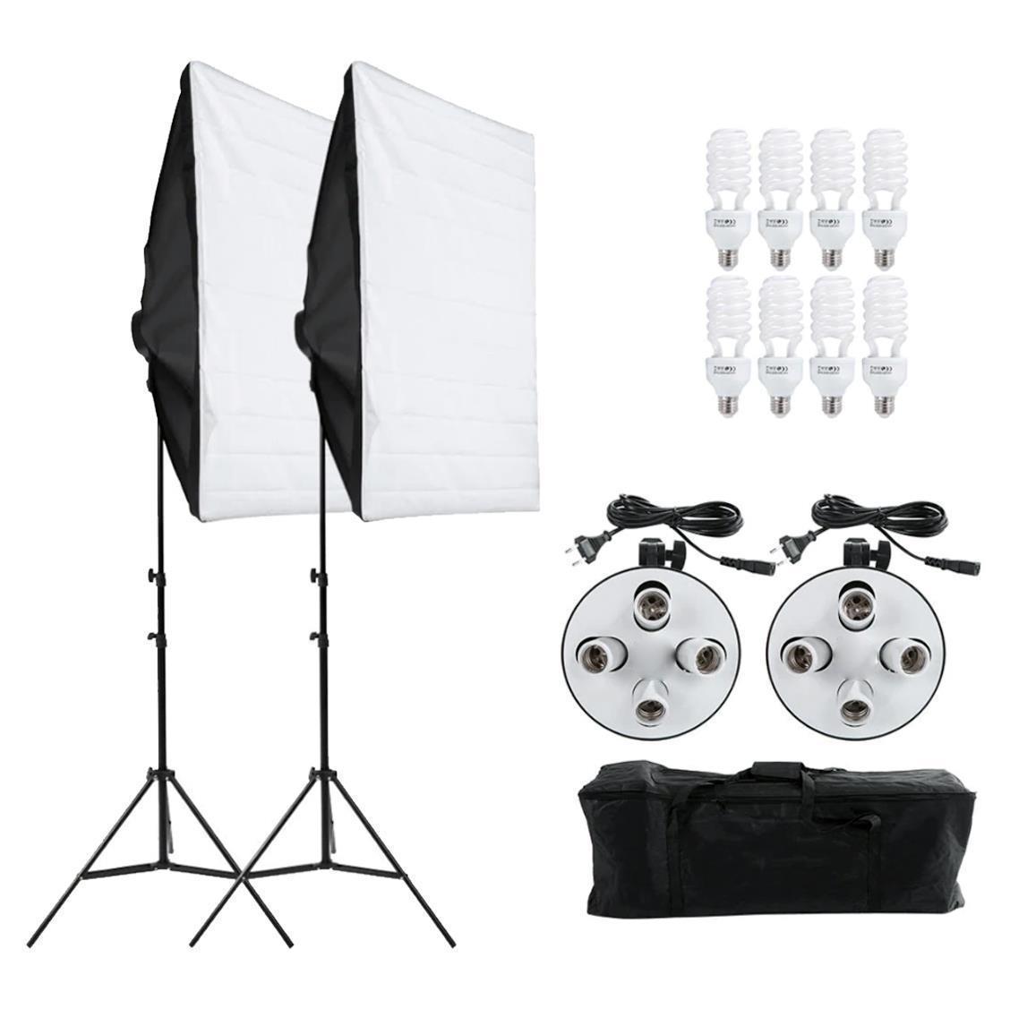 50X70cm Softbox 4 Duylu Youtuber ve Fotoğraf İçin Işık Seti