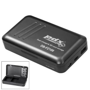 PDX Plus for Sony NP-FZ100 ikili Şarj ve SD Kart Kutusu