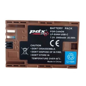 PDX Plus for Canon LP-E6NH USB-C Batarya