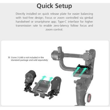 Zhiyun TransMount Crane 3 Lab Focus ve Zoom Servo Combo Kit