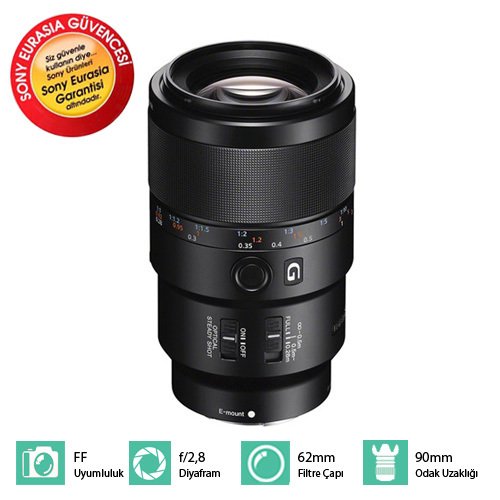 Sony SEL-90M28G FE 90mm f/2.8 Macro G OSS Lens