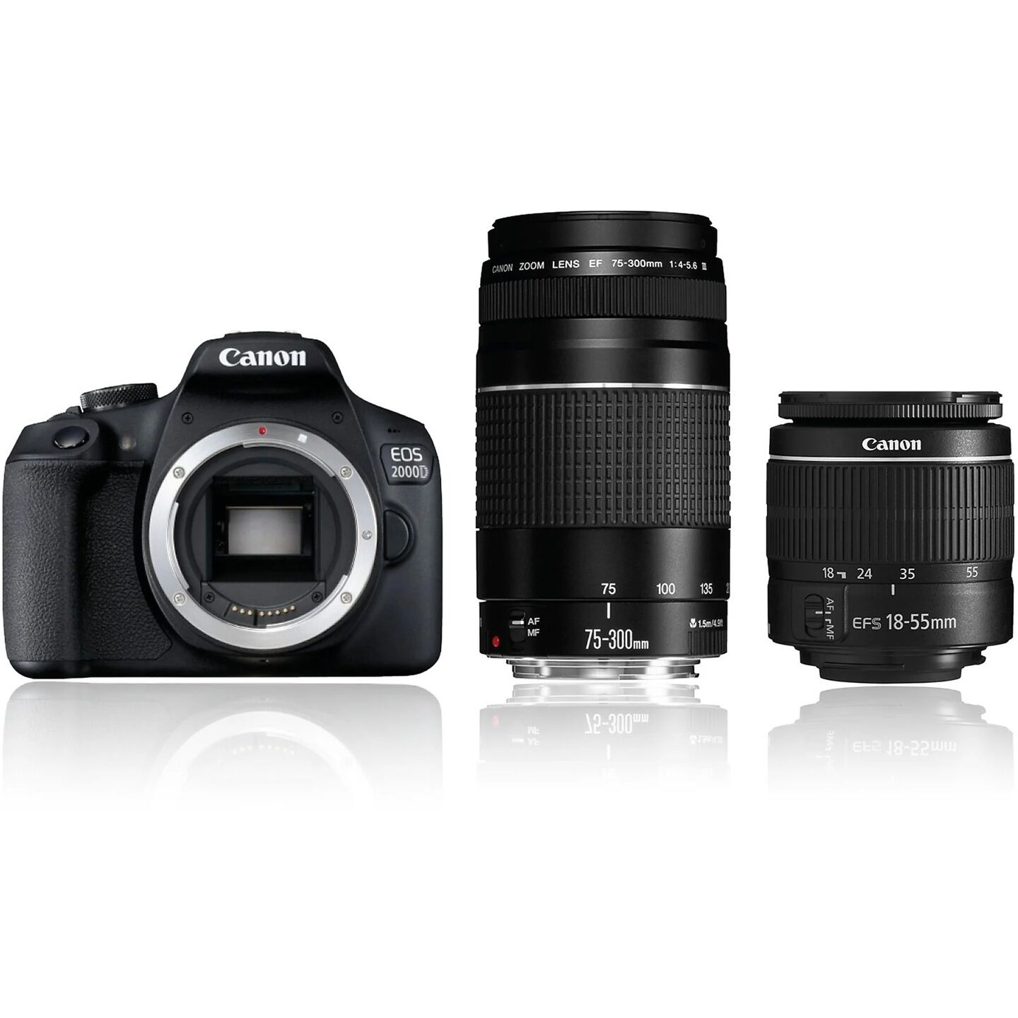 Canon EOS 2000D 18-55 + 75-300mm Double Lens Kit