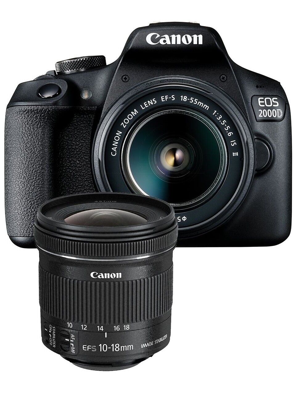 Canon EOS 2000D 18-55 + 10-18mm Geniş Açı Lens Kit