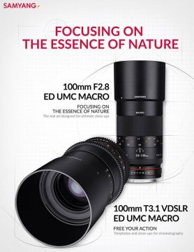 Samyang 100mm T3.1 VDSLR ED UMC Macro Lens