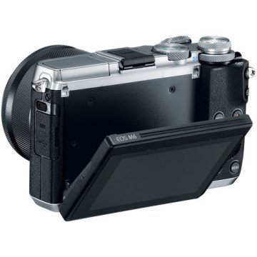 Canon EOS M6 15-45mm Gümüş Renk DSLR Fotoğraf Makinesi