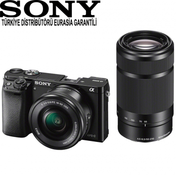 Sony Alpha A6000 16-50 + 55-210mm Aynasız DSLR Fotoğraf Makinesi