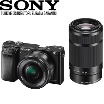 Sony Alpha A6000 16-50 + 55-210mm Aynasız DSLR Fotoğraf Makinesi