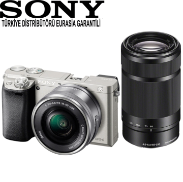 Sony Alpha A6000 16-50 + 55-210mm Aynasız DSLR Fotoğraf Makinesi