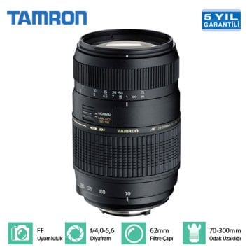 Tamron AF 70-300mm F-4-5.6 LD Di Macro Canon Uyumlu Lens
