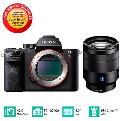 Sony A7R II + 24-70mm FE Aynasız 4K DSLR Fotoğraf Makinesi