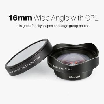 Ulanzi 16mm Geniş ve CPL Profesyonel Telefon Lensi