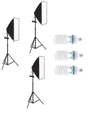 Fancier Sürekli Işık Seti 150w 60x60cm 3 Adet Softbox
