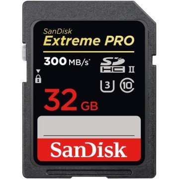 Sandisk 32GB 300MB/s Extreme PRO UHS-II SDHC Hafıza Kartı