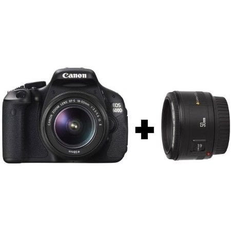 Canon EOS 600D 18-55 + 50mm f 1.8 DSLR Fotoğraf Makinesi