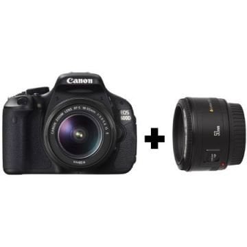 Canon EOS 600D 18-55 + 50mm f 1.8 DSLR Fotoğraf Makinesi