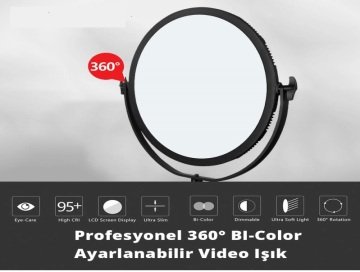 Pdx SL-360arc 2 Adet Bicolor Sürekli Video Işığı Seti