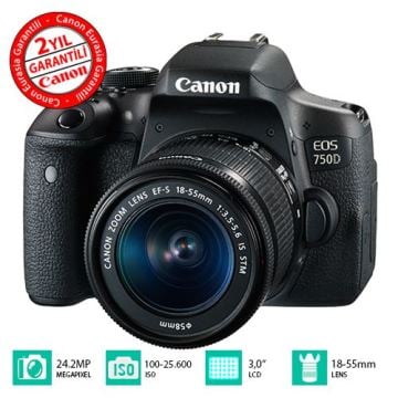Canon 750D 18-55mm DC III DSLR Fotoğraf Makinesi