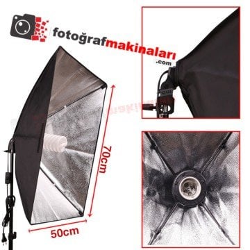 Softbox 50X70 Işık Ayaklı Kit