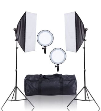 Deyatech 5500K LED Işık Softbox 50X70 Kit Sürekli Işık Video Işık