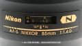 Nikon AF-S 85mm f/1.4G Lens