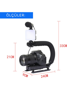 DP Ay-49 Video Making Kit Youtube Tiktok Işık Tripod Vlog Video Kayıt Işık Kumandalı Foto Video Işık
