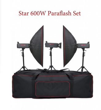 Star 600W 3 Adet Paraflaş Seti