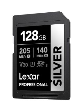Lexar 128GB Silver Plus Sd Uhsı V30 U3 205MB/S Hafıza Kartı