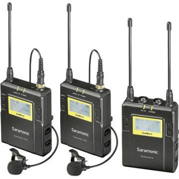 Saramonic UWMIC9 RX9 - TX9 - TX9 1 Verici + 2 Alıcı Kablosuz Yaka Mikrofonu